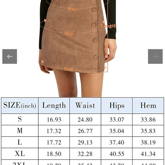 Women’s High Waisted Fashion Faux Suede Plaid Skirt - Picture 7 of 7